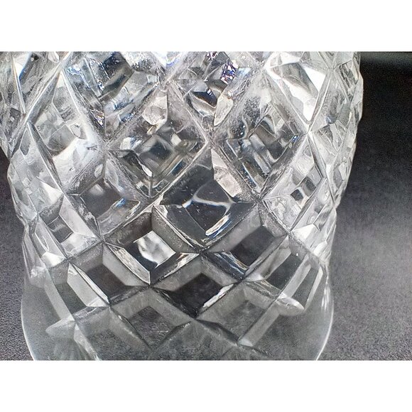 Bell Glass Diamond Cut Pattern Vintage 6 Inch Musical Decor Acrylic Bead Stone - Picture 5 of 16